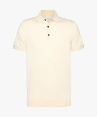 Profuomo - Cremefarbene Luxury Basic Polo cremeweiß - Gr. - M