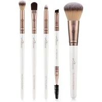 Luvia Cosmetics Kosmetikpinsel-Set DAILY SELECTION, 5 tlg., Nurai-Pinselhaar, vegan und hautfreundlich, verliert keine Haare.