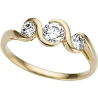 Firetti Goldring Schmuck Geschenk Gold 333 Doppelte Unendlichkeit, mit Zirkonia (synth)