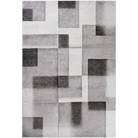 TaraCarpet Teppich Moderner Designerteppich TC-Fashion 6114 Karos in grau, beige und blau, rechteckig, Höhe: 12 mm, Kurzflor Karos grau anth Wohnzimmer Schlafzimmer Kinderzimmer 120x160
