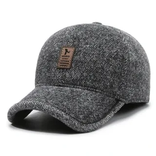50-60cm Adjustable Men Baseball Cap with Ear Protection Spring Autumn Comfy Men's Cap for Outdoor Daily Travel Sports