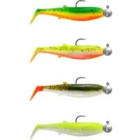 Savage Gear Kunstköder, Savage Gear Cannibal Shad 10cm 9g+10g #3/0 Gummifisch Set Dark Water
