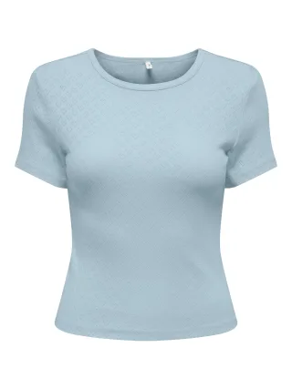 ONLY - ONLMADISON S/S O-NECK BABY TEE JRS Winter Sky - Gr. - L