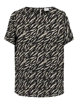 ONLY CARMAKOMA - CARVICA S/S TOP WVN NOOS Brush - Gr. - 44