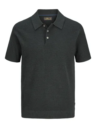 JACK&JONES - JPRBLURILEY KNIT POLO SS SN Scarab - Gr. - L
