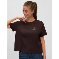 Vero Moda Kurzarmshirt VMSARA METTE SS TOP BOX JRS GA NOOS Baumwolle, regular fit