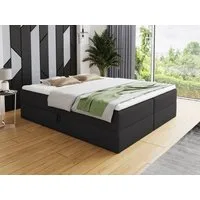 Sofnet Boxbett Base (mit zwei Bettkästen, Bonell-Matratze und Topper), Doppelbett, Polsterbett, Freistehendes Bett, Boxspringbett