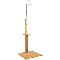 furnicato Gartendusche Massivholz 75x75x221 cm Natur (1 St)