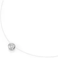 Smart Jewel Collier schwebender Stein, Zirkonia, Silber 925