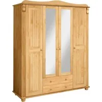 OTTO home Kleiderschrank Adele (Breite x Höhe x Tiefe ca: 169 cm x 191 cm x 53,5 cm) Massive Kiefer,Spiegel, Landhausstil