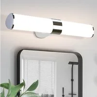 Nettlife LED Spiegelleuchte Bad Spiegellampe Badleuchte Chrom Wandlampe, LED fest integriert, Neutralweiß, Keller Küche