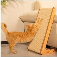 CheerPals Kratzbrett (63cm) L-förmiges 2-in-1 Sisal aus massivem Buchenholz, (1-tlg)