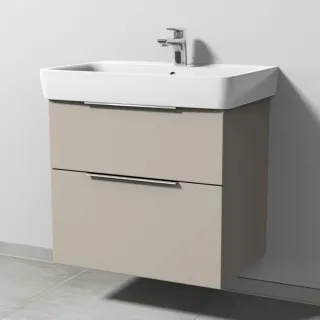 Sanipa 3way Waschtischunterbau zu Geberit Renova Plan Waschtisch mit 2 Auszügen, Kaschmir-Matt UP8771U