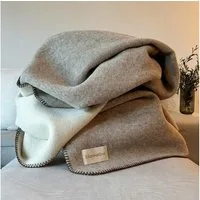 Wolldecke Wolldecke Merino 150x210 cm - 100% Schurwolle, blanketino, Bio Schafe aus Bayern