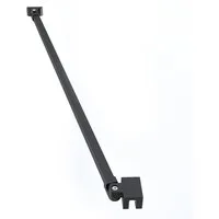 Boromal Duschwand-Stabilisationsstange Stabilisator Haltestange Stabilisierungsstange für Glaswand Walk In, (Stabilisator, Schwarz, Chrom), für Duschwand, Duschabtrennung, Duschkabinen, Glaswand