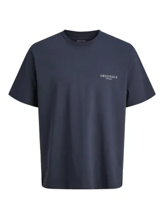 JACK&JONES - JORMONTAUK AOP BACK TEE SS CREW NECK SN Odyssey Gray - Gr. - XL