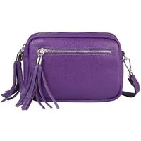 ITALYSHOP24 Schultertasche Made in Italy Damen Leder Tasche CrossOver, als Schultertasche, CrossBody, Umhängetasche tragbar