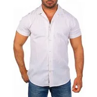 CARISMA Kurzarmhemd Herren Hemd trendig geriffelt gewebt retro Look 9270