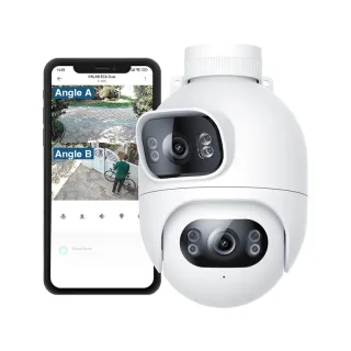 IMILAB EC6 Dual 2K Lens WiFi Spotlight Camera 360° PTZ Wireless Cam Color Night Vision AI Detection Two-way Audio Siren
