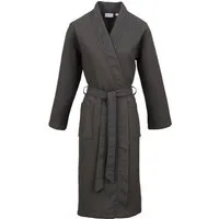 Carl Ross Unisex-Bademantel 25100, Langform, Piqué, Kimono-Kragen, Gürtel, Waffelpique