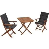 MERXX Balkonset Comodoro, (Set, 5-tlg), 2 Klappsessel und Klapptisch