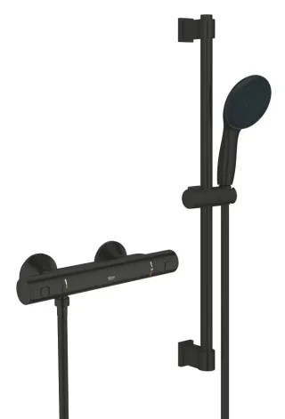 Grohe QuickFix Precision Start - Duschset mit Thermostat, schwarz matt 345972431 345972431