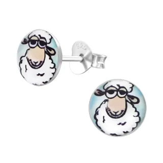 Schaf Ohrringe aus 925 Silber