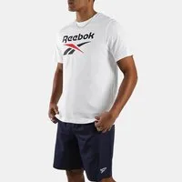 Reebok T-Shirt BRUNO BIG LOGO CREW NECK SS TEE mit Logodruck, Kurzarm, aus Baumwollmischung, Basic Passform