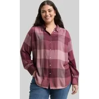 TOM TAILOR PLUS Langarmbluse Blusen & Shirts Plus Size - Hemdbluse mit Karomuster