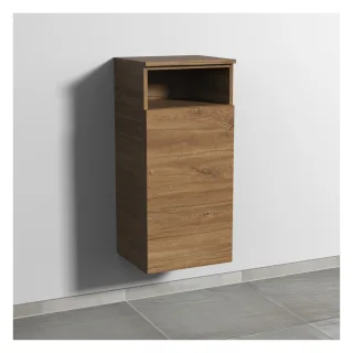 Sanipa 3way Mittelschrank mit 1 Tür und 1 offenem Fach, Eiche-Kansas, SM13559 SM13559