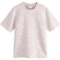 Next T-Shirt Relaxed Fit T-Shirt mit strukturiertem Muster (1-tlg)