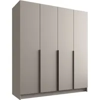 MIRJAN24 Kleiderschrank Santi I (mit vier Drehtüren) Kleiderstange, Metallgriffe