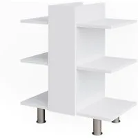 Vicco Waschbeckenunterschrank Fynn, Weiß, 60 x 70 cm mit 6 Ablagen (1-St)