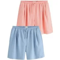 Next Shorts Shorts aus Leinen-Viskosemischung im 2er-Pack (1-tlg)