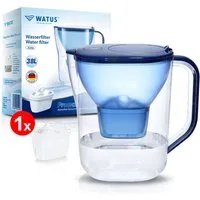 Watus Kanne für Brita Wasserfilter, Filterkanne 3.8L Enthält 1er filterpatronen, (1-St), für alle BRITA MAXTRA/MAXTRA+/PerfectFit Wasserfilter.