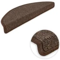 Metzker® Stufenmatte Stufenmatten Rambo Kleinformat 55x15x3,5cm Halbrund, halbrund, Höhe: 5 mm, 15 Stück im Set - Kaffeebraun