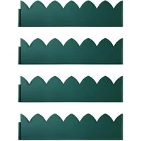 HTI-Living Beetumrandung Beetumrandung Nessa Spitzbogen 4-teilig Grün, LxH: 64.5x14.5 cm, Set, 4 Module, Beetbegrenzung Beeteinfassung