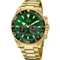 JAGUAR Multifunktionsuhr Jaguar Herrenuhr Edelstahl gold Jaguar, (Multifunktionsuhr), Herren Armbanduhr rund, Edelstahlarmband gold