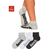 Bench. Kurzsocken Damen Herren Socken Kurzschaft mit Komfortbund (Packung, 3-Paar, Quarter Socken Gr. 35-38 bis 43-46) mit bequemen Rippbündchen