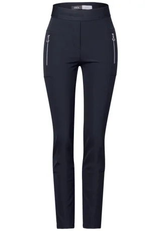 Cecil - Hose mit Zipper-Details blau - Gr. - 28