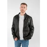 Mauritius Lederjacke MMWanjo mit abnehmbarer Jersey-Kapuze