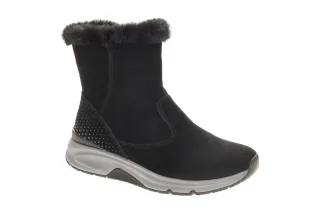 Gabor 76.882.47 ROLLINGSOFT Winterstiefel schwarz Echtleder Warmfutter Keilab...
