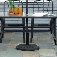 Outsunny Schirmhalter rund, für Garten Terrasse Balkon, für Stöcke bis Ø 48 mm, Sonnenschirmfuß, 1 tlg., Schirmständer