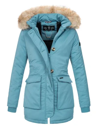 Navahoo Damen Winterjacke Schneeengel – Warm, Wasserabweisend & Mit Abnehmbarem Kunstfellkragen