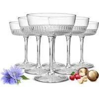 Sendez Martiniglas 6 Margarita Gläser Margarita Bargläser Cocktailgläser Relief, 6-tlg., Glas