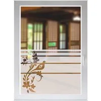 INDIGOS UG Fensterfolie FloraDekor Satin – Elegante Sichtschutzfolie für Dusch & Fenster