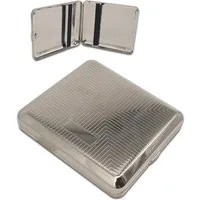 Coumo Sammleretui Zigarettenetui aus Metall, Silber Design, für ca. 20 Zigaretten