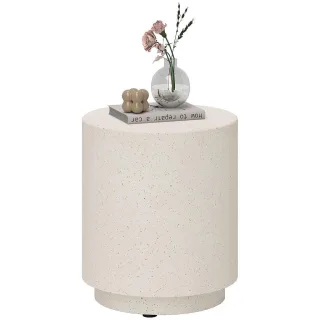 Beistelltisch, Creme, Stein, 37x43x37 cm, Wohnzimmer, Wohnzimmertische, Beistelltische
