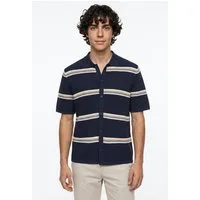 Jack & Jones Kurzarmhemd JORMAINE KNIT SS POLO CARDIGAN SN Gestrickt, Baumwolle, relexed fit