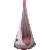 Pamek Nestschaukel Hängecocon mit Sitzkissen Hänhehöhle Kinderschaukel Hängesessel, Sitzkissen 62 cm Durchmesser.